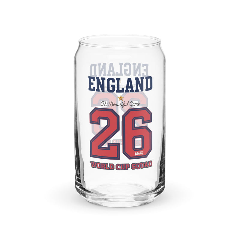 England World Cup '26' Can-Shaped Glass