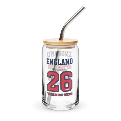 England World Cup '26' Can-Shaped Glass