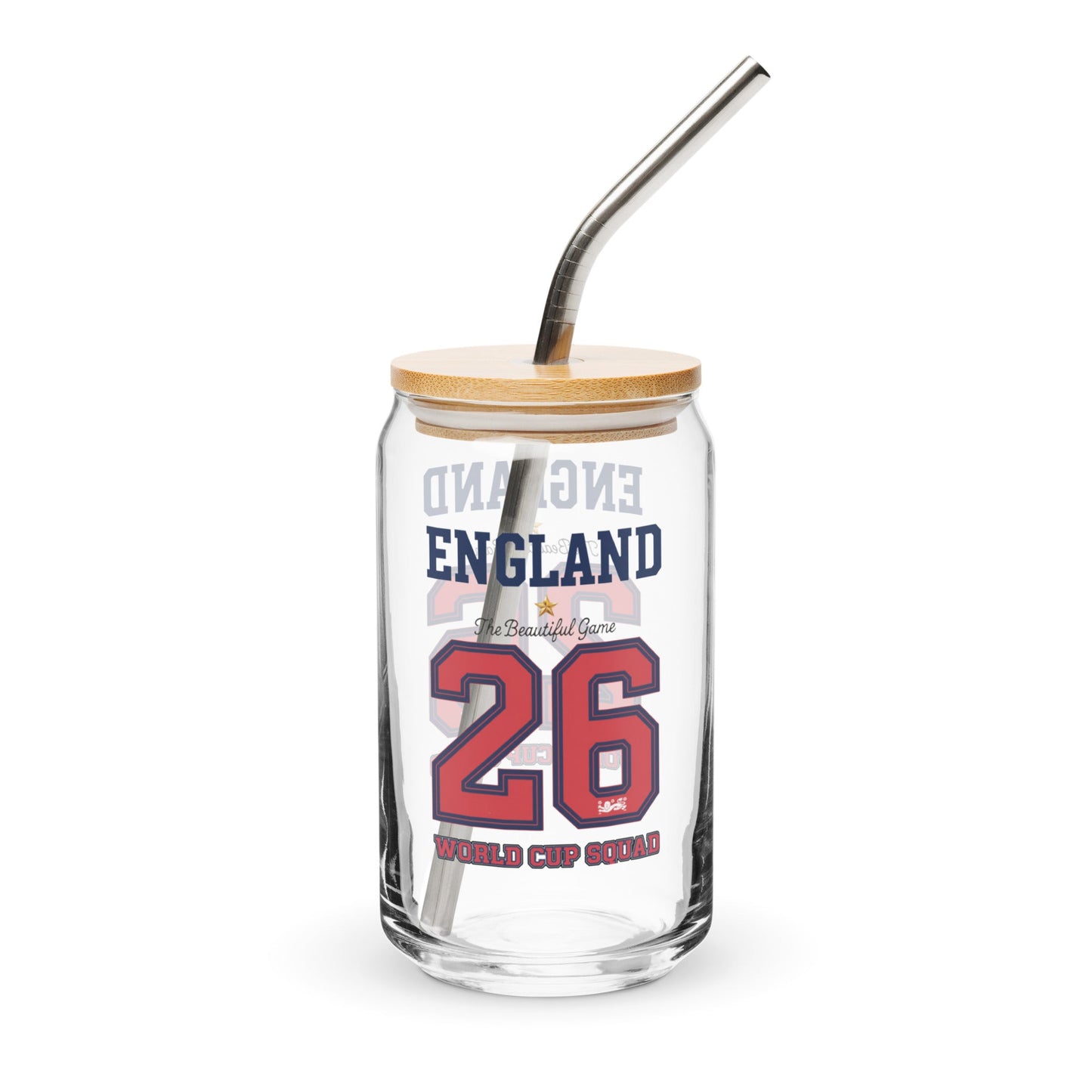 England World Cup '26' Can-Shaped Glass